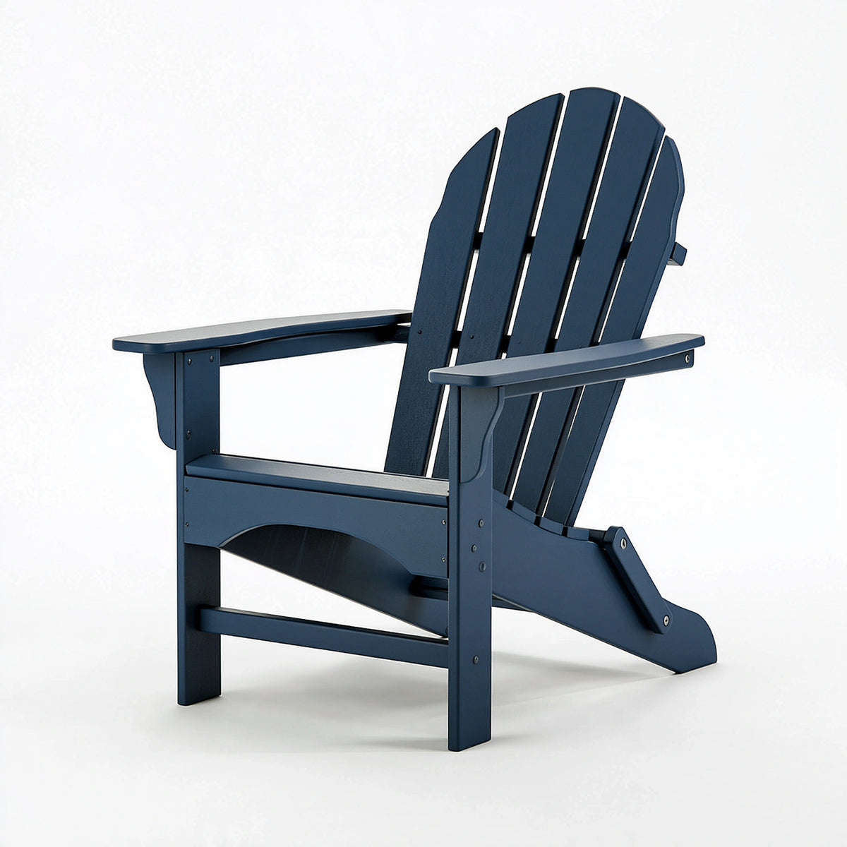 Fauteuil de jardin 83 x 98 x 92 cm en bois bleu marine style Adirondack