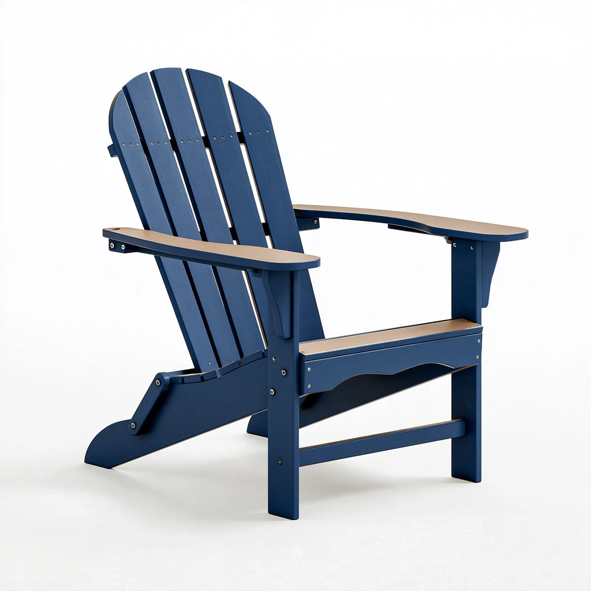 Fauteuil Adirondack 80 x 90 x 95 cm en bois bleu pour extérieur style classique