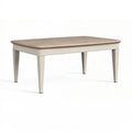 Table à manger 180 x 100 x 76 cm en bois beige et taupe style classique