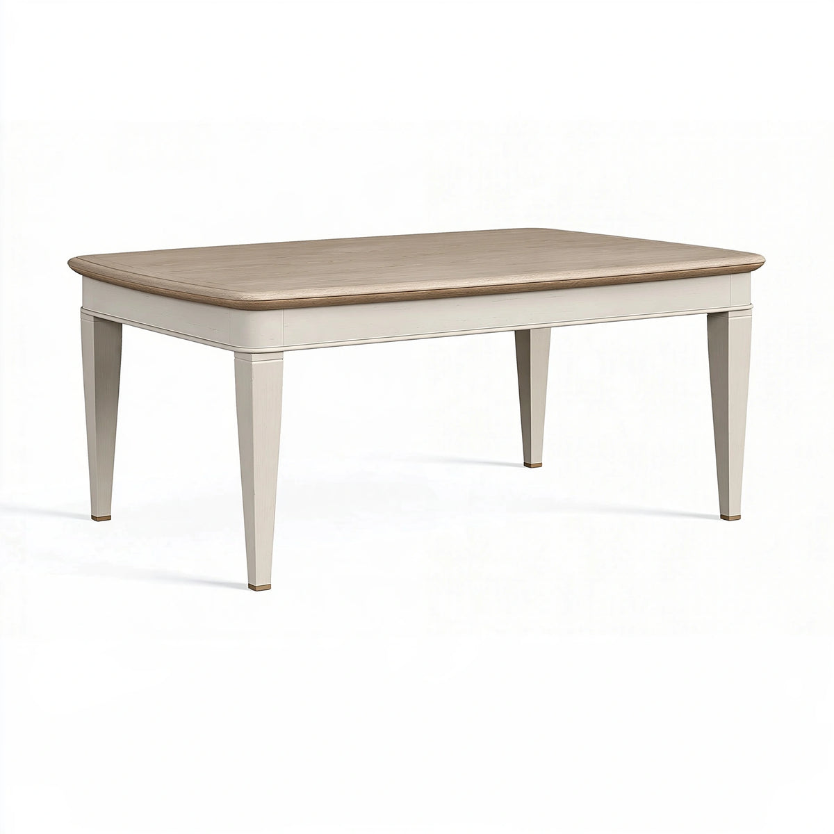 Table à manger 180 x 100 x 76 cm en bois beige et taupe style classique