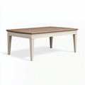 Table à manger 180 x 90 x 75 cm en bois marron et blanc style campagne