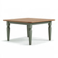 Table de salle à manger 160 x 90 x 75 cm en bois marron et vert style classique