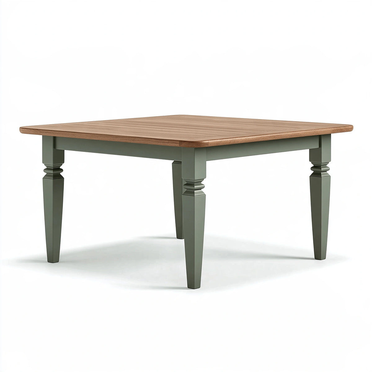 Table de salle à manger 160 x 90 x 75 cm en bois marron et vert style classique